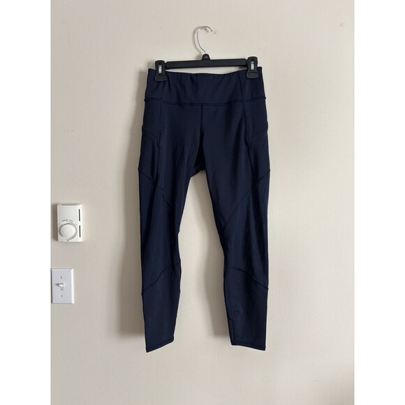 Athleta Pants - Athleta Small Capri Leggings Sheer Panel‎ Stretch Athletic Athleisure
